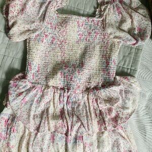 Japna Floral Smocked Mini Dress